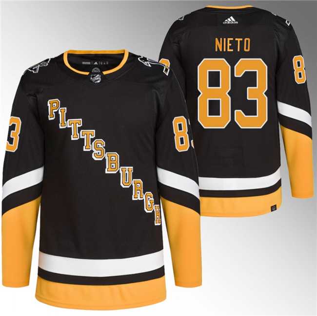 Men%27s Pittsburgh Penguins #83 Matt Nieto Black 2021-22 Alternate Primegreen Stitched Jersey